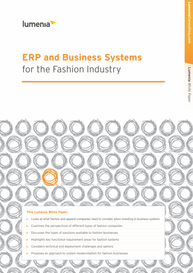 ERP and Business Systems for the Fashion Industry Cover