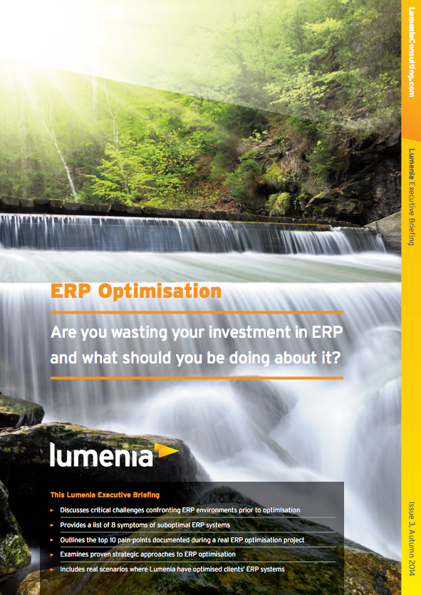 ERP Optimisation: Are you wasting your Investment in ERP? cover